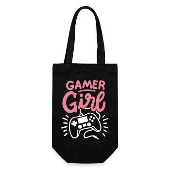 Gamer Girl Gaming - Geschenkbeutel für Flaschen - Schwarz - Vorne