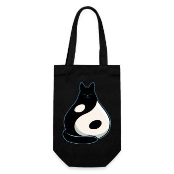 Chat YinYang - Sac à bouteille - noir - Devant