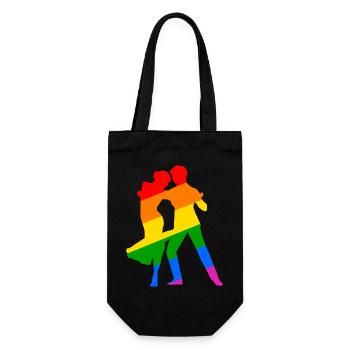 Tango LGBTQIA+ - Geschenkbeutel für Flaschen - Schwarz - Vorne