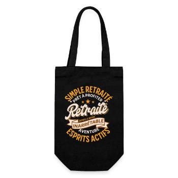 "Unstoppable Retirement – Adventure and Freedom" - Gift Bag for Bottles - black - Front