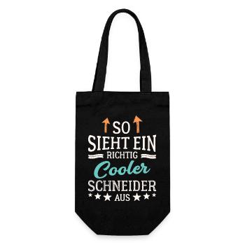 So sieht ein richtig cooler Schneider aus - Geschenkbeutel für Flaschen - Schwarz - Vorne