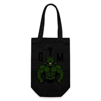 Bear Comic Gym Beast - Gift Bag for Bottles - black - Front