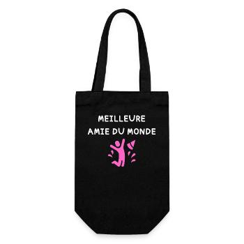 Meilleure Amie du monde vecteur - Sac à bouteille - noir - Devant