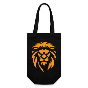 Lion en colère - Sac à bouteille - noir - Devant
