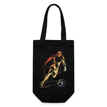 Croquis de joueur de football vintage - Sac à bouteille - noir - Devant