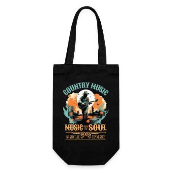 Musique country Guitare Guitariste Chanteur Vintage - Sac à bouteille - noir - Devant
