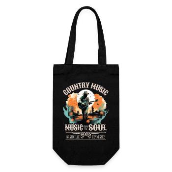 Musique country Guitare Guitariste Chanteur Vintage - Sac à bouteille - noir - Devant