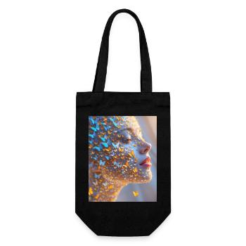Art du visage de papillon - Sac à bouteille - noir - Devant