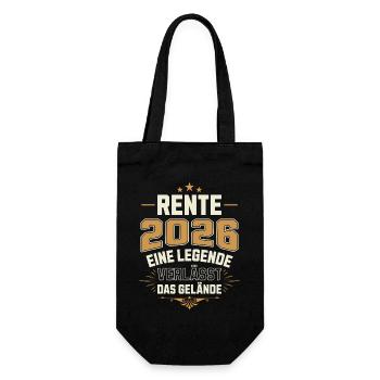 Pension 2026 Pensioner Pensioner Legend Retirement - Gift Bag for Bottles - black - Front