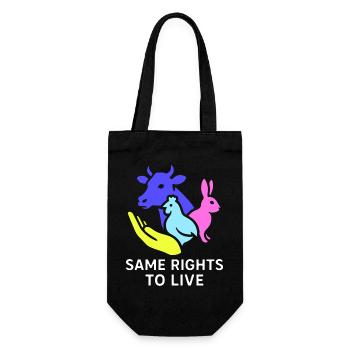 same rights to live - Geschenkbeutel für Flaschen - Schwarz - Vorne