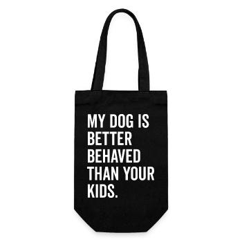 Mon chien se comporte mieux que vos enfants - Sac à bouteille - noir - Devant