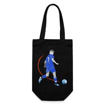 Joueur de football avec ballon - Sac à bouteille - noir - Devant