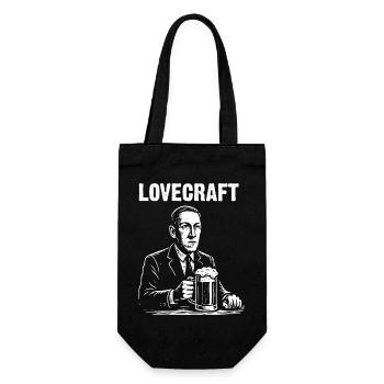 Illustration de bière rétro inspirée de Lovecraft - Sac à bouteille - noir - Devant