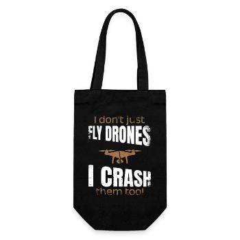 Je ne fais pas que piloter des drones, je les écrase aussi - Sac à bouteille - noir - Devant