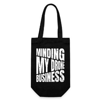 Je m'occupe de mes affaires de drones Jeu de mots sur les drones - Sac à bouteille - noir - Devant