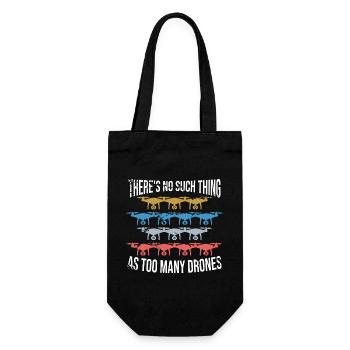 There's no such thing as too many drones - Gift Bag for Bottles - black - Front