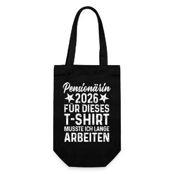 Pensioner 2026 - Gift Bag for Bottles - black - Front