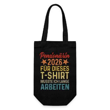 Pensioner 2026 - Gift Bag for Bottles - black - Front