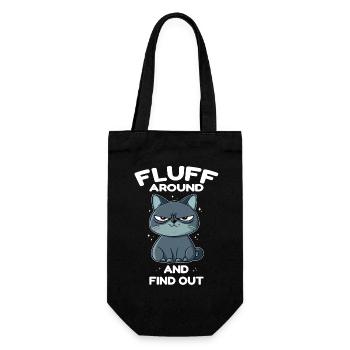 Peluche autour et découvre le chat - Sac à bouteille - noir - Devant