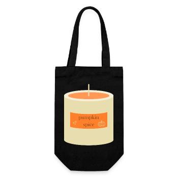 Pumpkin Spice Candle  - Gift Bag for Bottles - black - Front
