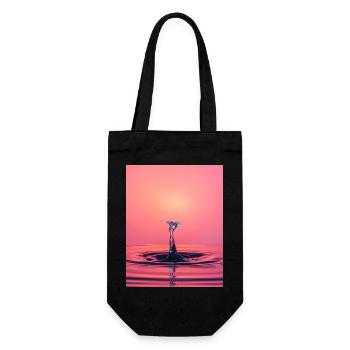 Éclaboussure abstraite liquide - Sac à bouteille - noir - Devant