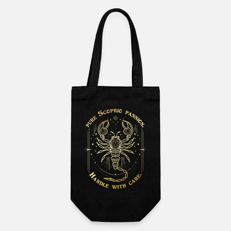 Scorpion Passion Signe du zodiaque Cadeau Astrologie Art - Sac à bouteille - noir