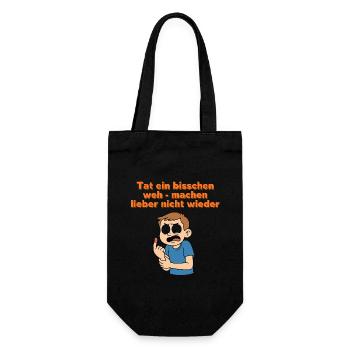 Wütendes Kind Spruch Cartoon - Geschenkbeutel für Flaschen - Schwarz - Vorne