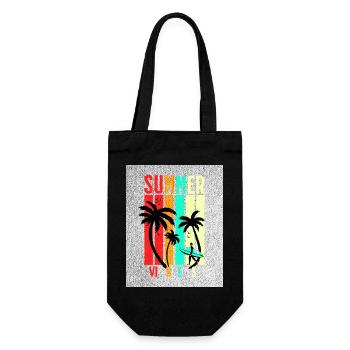 Summer Vibez - Geschenkbeutel für Flaschen - Schwarz - Vorne