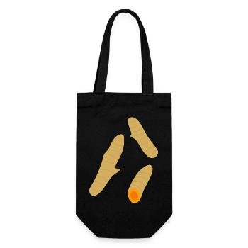 Turmeric Root Trio Minimalist - Gift Bag for Bottles - black - Front