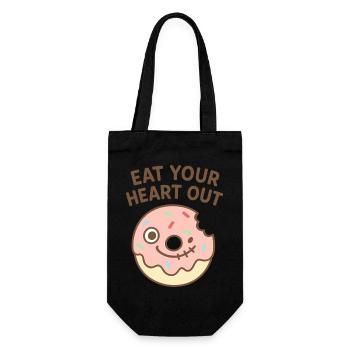 Eat Your Heart Out Donut - Gift Bag for Bottles - black - Front