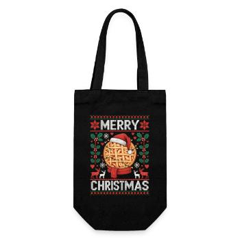 Apple Pie Christmas Funny Ugly Christmas - Gift Bag for Bottles - black - Front