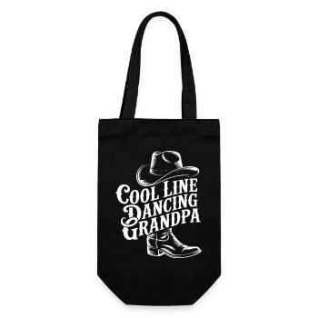 Line Dancing Grandpa - Gift Bag for Bottles - black - Front