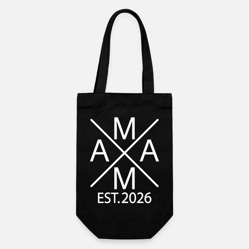 Mama est. 2026 Mutter 2026 Erstes Mal Mama 2026 - Geschenkbeutel für Flaschen - Schwarz