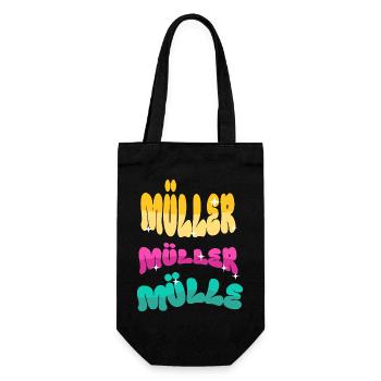 Nom de famille Müller - Sac à bouteille - noir - Devant