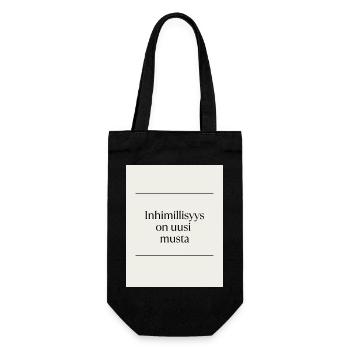 Inhimillisys is the new black - Gift Bag for Bottles - black - Front