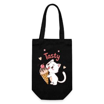 Chat gourmand Tasty Glace - Sac à bouteille - noir - Devant