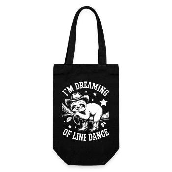 Sloth LineDance Dream - Gift Bag for Bottles - black - Front