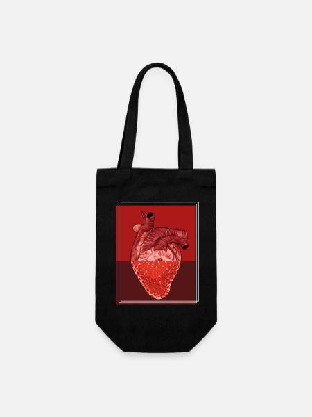 Heart Strawberry Fusion - Sac à bouteille - noir