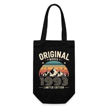 Vintage Né(e) en mars 1993 Original depuis 33 ans - Sac à bouteille - noir - Devant