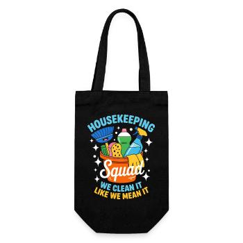 Lustiges Putzen Design - Geschenkbeutel für Flaschen - Schwarz - Vorne
