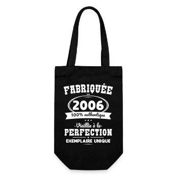 Made in 2006 – Aged to perfection - Gift Bag for Bottles - black - Front