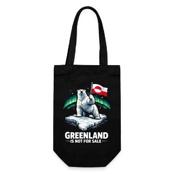 greenland is not for sale Flagge Bär Spruch - Geschenkbeutel für Flaschen - Schwarz - Vorne