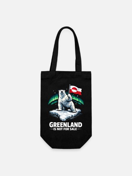 greenland is not for sale Flagge Bär Spruch - Geschenkbeutel für Flaschen - Schwarz