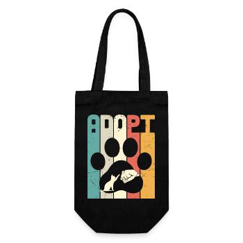 Adopt Cat - Gift Bag for Bottles - black - Front