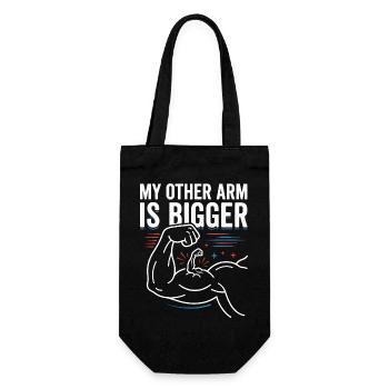 Other Arm Bigger Meme - Gift Bag for Bottles - black - Front