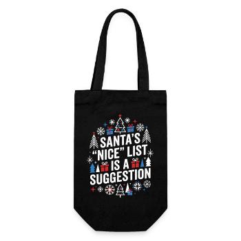 La liste des gentils du Père Noël est une suggestion - Sac à bouteille - noir - Devant