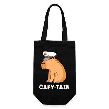 Capybara Capibara - Geschenkbeutel für Flaschen - Schwarz - Vorne