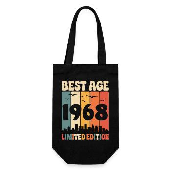 1968 Retro Birthday 1968 Vintage 1968 - Gift Bag for Bottles - black - Front