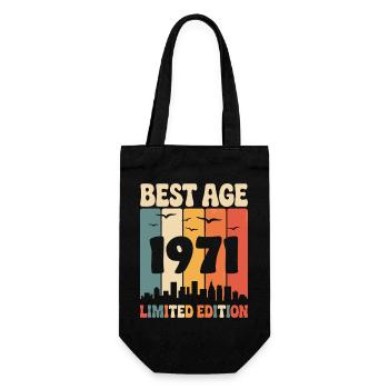 1971 Retro Geburtstag 1971 Vintage 1971 - Geschenkbeutel für Flaschen - Schwarz - Vorne