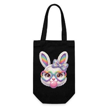 Lunettes en forme de cœur bulle de Lapin de Pâques arc-en-ciel - Sac à bouteille - noir - Devant